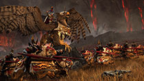 L'Empereur Karl Franz chevauche le griffon Griffe Mortelle au cœur de la bataille.